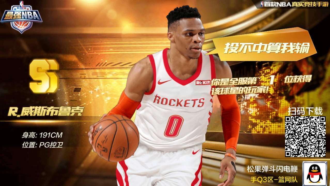 可排位最强nba满星金冠三双之王海报火箭龟威少